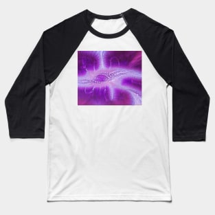 Purple Fractal Series Design 4 Baseball T-Shirt